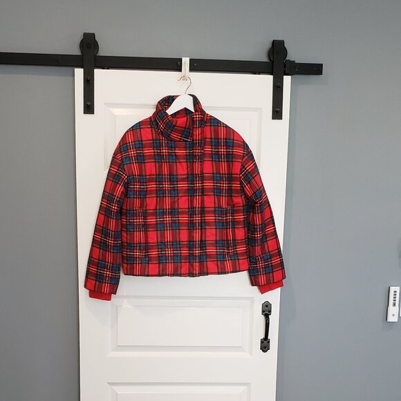 New: Express Tartan Plaid Jacket Size Small - Picture 1 of 5